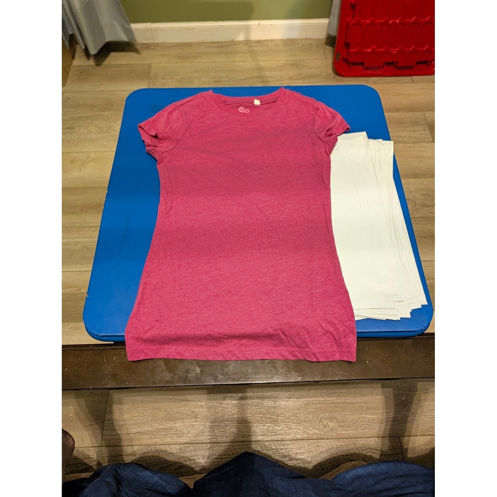 SO Womens Pink Heathered Short Sleeve Crew Neck T-Shirt Size Medium Casual Tee